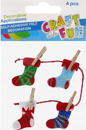 Attēls no Craft with Fun OZDOBA BN FILC SKARPETA SPRZYL 4SZT CF PBH12/144