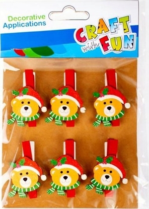 Attēls no Craft with Fun OZDOBA BN KLAMERKI MIS 6SZT CF PBH 12/144