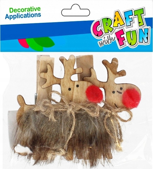 Picture of Craft with Fun OZDOBA BN KLAMERKI RENIFER 2SZT CF PBH 12/288