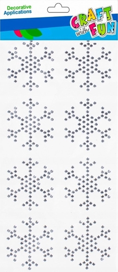 Picture of Craft with Fun OZDOBA BN KRYSZTALKI SNIEZKI 8SZT CF SREB 12/336