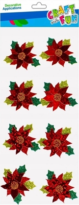 Attēls no Craft with Fun OZDOBA BN NAKLEJKI 3D GWIAZDA BETL 8SZT CF12/288