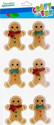 Attēls no Craft with Fun OZDOBA BN NAKLEJKI CIASTECZKA 6SZT 12/288