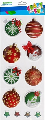 Attēls no Craft with Fun OZDOBA BN NAKLEJKI PUFFY BOMBKI 12SZT CF 12/288