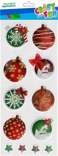 Picture of Craft with Fun OZDOBA BN NAKLEJKI PUFFY BOMBKI 12SZT CF 12/288