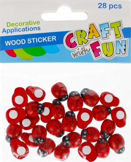 Picture of Craft with Fun OZDOBA DEK DREW BIEDRONKA 15MM 28SZT CF 12/288