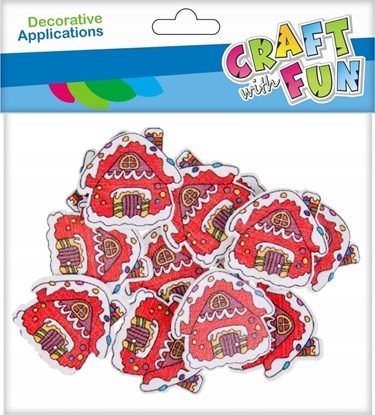 Attēls no Craft with Fun OZDOBA DEK DREW SPRZYL DOMEK 12SZT CF 12/288