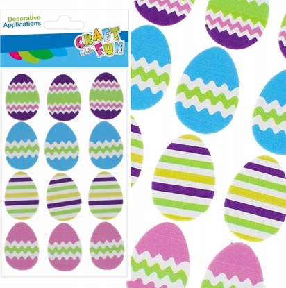 Attēls no Craft with Fun OZDOBA DEK EVA PISANKI SPRZYL 12SZT CF 12/144