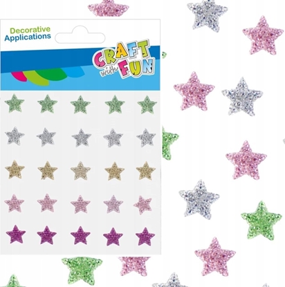 Attēls no Craft with Fun OZDOBA DEK KRYSZT SPRZYL GWIAZDKI 25SZT CF12/288