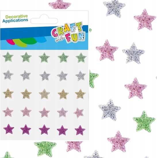 Picture of Craft with Fun OZDOBA DEK KRYSZT SPRZYL GWIAZDKI 25SZT CF12/288