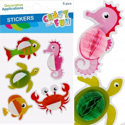 Изображение Craft with Fun OZDOBA DEK NAKLEJKI OCEAN HARM 5SZT CF PBH12/144