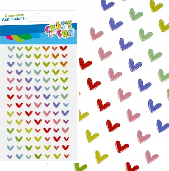 Изображение Craft with Fun OZDOBA DEK NAKLEJKI PUFFY SERC 98SZT TECZ 12/144