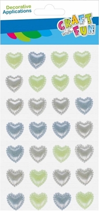 Изображение Craft with Fun OZDOBA DEK PERLOWA SPRZYL SERC 28SZT NI/BI12/144