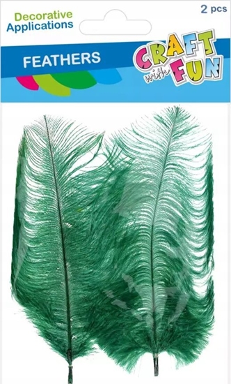 Изображение Craft with Fun OZDOBA DEK PIORKA 15-20CM 2SZT ZIEL CF 12/864