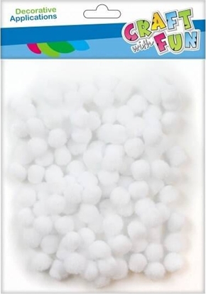Изображение Craft with Fun OZDOBA DEK POMPON 120SZT/1CM BIEL CF PBH 12/144