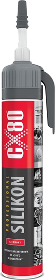 Picture of CX80 Silikon professional 210G Premium wysokotemperaturowy czerwony CX80