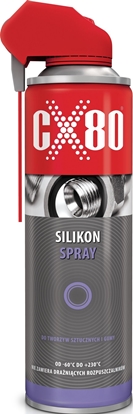 Attēls no CX80 SILKON DO TWORZYW SZTUCZNYCH I GUMY DUO SPRAY NSF H1 500ML