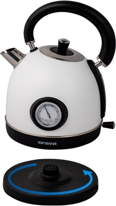 Attēls no Czajnik retro z analogowym wska�nikiem temepratury Hiluxe 4, 1850 - 2200W, bia�a, orava