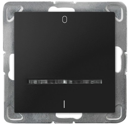 Picture of cznik Ospel Impresja P-11YS/m/33 dwubiegunowy z podwietleniem niebieskim czarny metalik