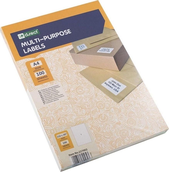 Picture of D.Rect Etykieta samoprzylepna A4/100 arkuszy D.RECT