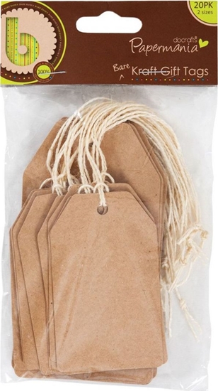 Picture of Dalprint Zawieszki do prezentów PAPERMANIA Kraft, 20 szt. Dalprint