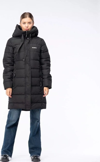 Изображение Damski paszcz pikowany zimowy z kapturem Iguana Manka W rozmiar M