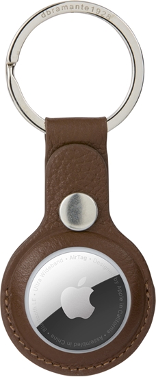 Изображение dbramante Copenhagen - AirTag Key Ring - Dark Tan/Silver