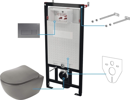 Изображение Deante Zestaw WC podtynkowy 6 w 1
