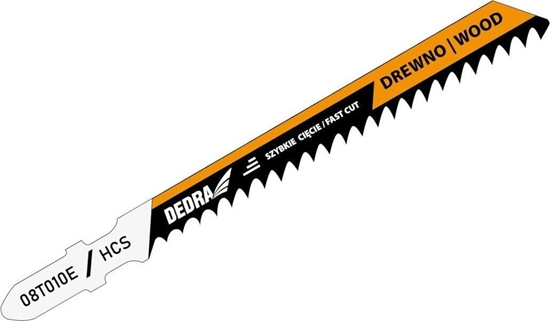 Изображение Dedra Brzeszczoty do wyrzynarki 100/75mm, drewno, HCS, T, 2szt