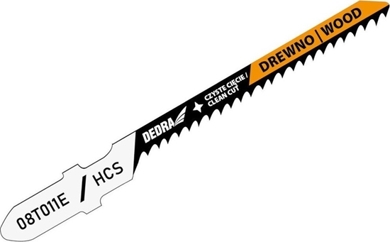 Изображение Dedra Brzeszczoty do wyrzynarki 76/50mm, drewno, HCS, T, 2szt