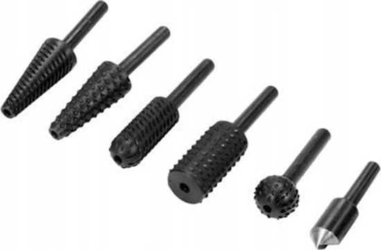 Изображение Dedra Frezy trzpieniowe do metalu i drewna 6szt zestaw,trzpie 6mm