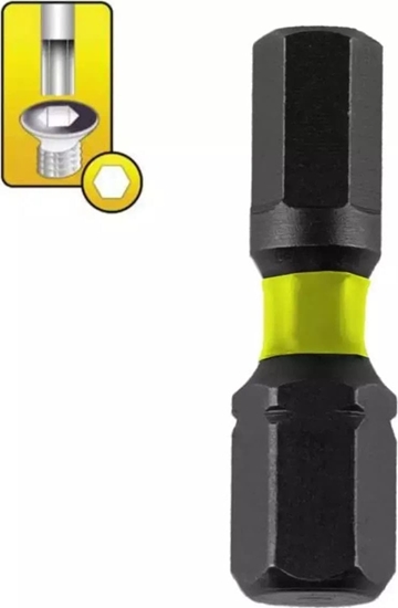 Изображение Dedra Kocówki wkrtakowe udarowe Hex H4x25mm, 2szt blister