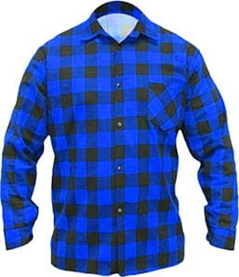 Изображение Dedra Koszula flanelowa niebieska w krat Dedra BH51F2-XXXL