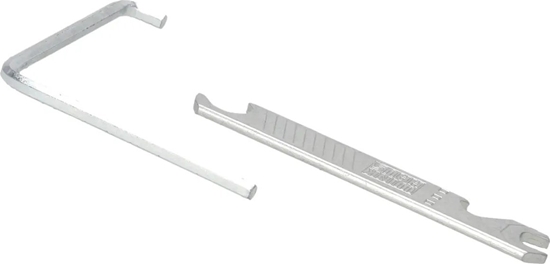 Picture of Dedra Zestaw 2szt: klucz imbus 4mm, 75x75mm + klucz do regul.okien