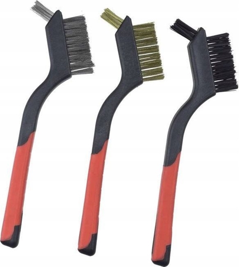 Изображение Dedra Zestaw szczotek 3szt, 3-rzdowe, 180mm, dwumat.uchwyt