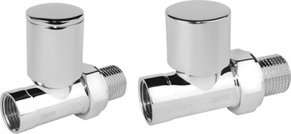 Attēls no Dekoracyjny zestaw grzejnikowy prosty, chrom