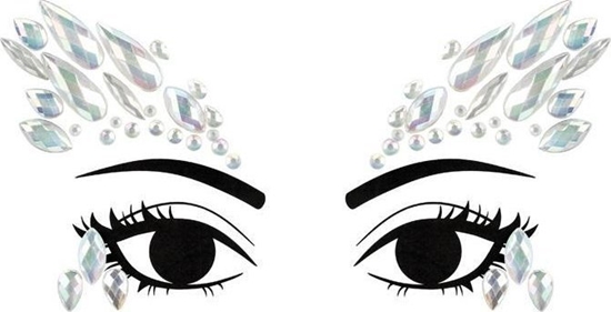 Изображение Dekoracja na twarz Krysztaki wiecce w ciemnoci