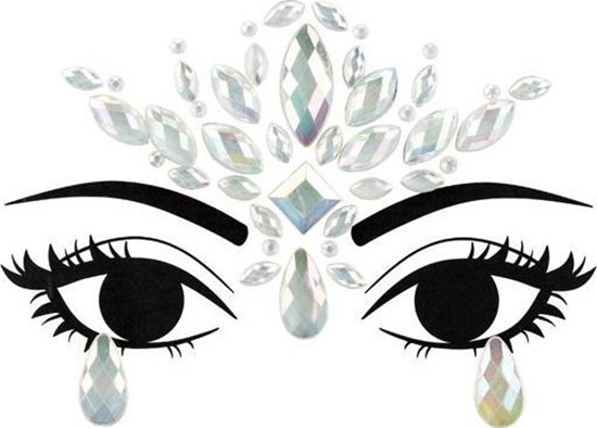 Изображение Dekoracja na twarz Krysztaki wiecce w ciemnoci