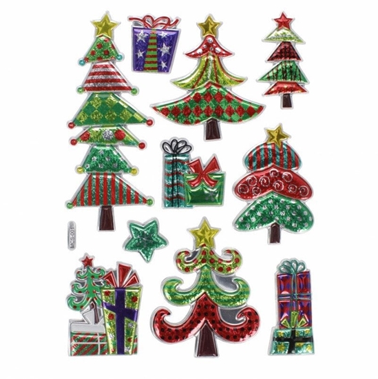 Изображение Dekoracja witeczna Craft with Fun OZDOBA BN NAKLEJKI METALC MIX 10SZT CF 12/144