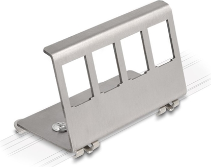 Picture of Delock Keystone Metal Mounting 4 Port for DIN rail