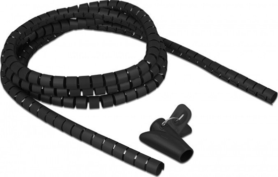 Picture of Delock Spiral Hose with Pull-in Tool 2.5 m x 15 mm black
