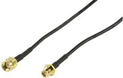 Picture of Deltaco antenna extension cable, with RP-SMA connectors, 5m