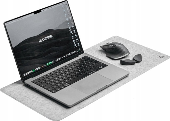Изображение DELTAHUB Minimalistic Desk Mat S (630MM X 280MM, viesiai pilkas) Pels Kilimlis