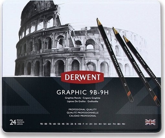 Изображение Derwent Derwent - Graphic Pencil Set, 24 Tin /Arts and Crafts