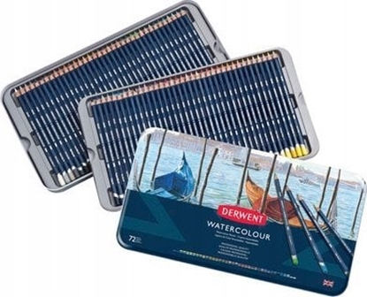 Attēls no Derwent Derwent Watercolour 72 stk tin æske, akvarelblyant
