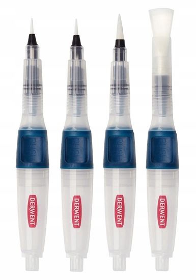 Picture of Derwent Druckknopf-Wasserpinsel  4er-Set.