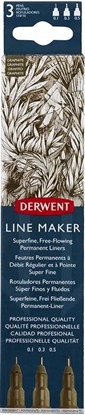 Изображение Derwent Line Maker Graphite grey 3 stk. (0,1 0,3 0,5)