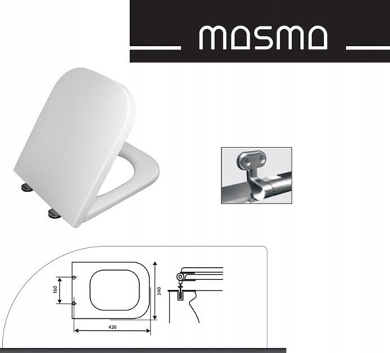 Picture of Deska WC Duroplast do ceramiki Roca GAP Klasyczna, z zawiasem wolnoopadajcym