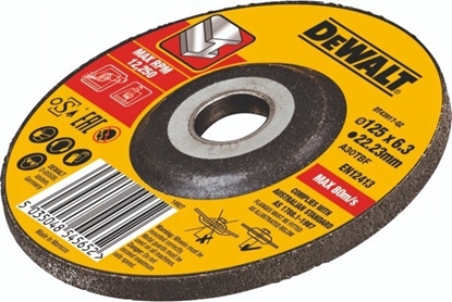 Изображение Dewalt artykuy cierne tarcza listkowa 125mm x 22.2 gr. 60 wygita