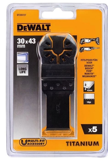 Изображение Dewalt Brzeszczot z powoka tytanow 30x43mm 5szt. - DT20727