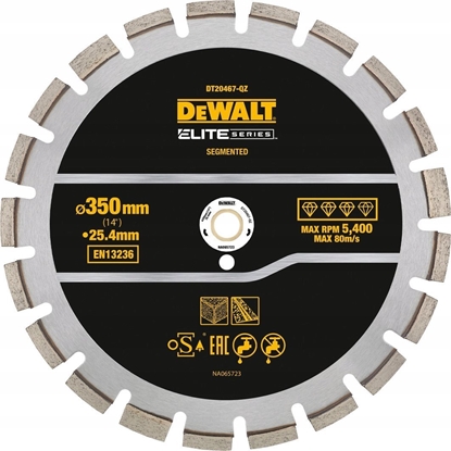 Изображение Dewalt DEWALT TARCZA DIAM.SEG. 350mm ELITE ASFALT/BETON